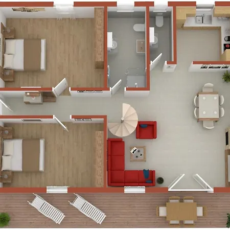 Дом отдыха Haus Himmelblau Am Jabeler *